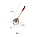 GobekUsa Japanese Vine Ceramic Spoon Set - Ins Wind Hand-painted Long Handle Dessert Spoons