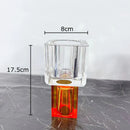 GobekUsa Geometric Square Glass Vase Artificial Flowers Modern Floral Arrangement