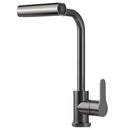 GobekUsa Brushed Stainless Steel Kitchen Faucet with Rotation Stream Sprayer Head