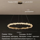 GobekUsa Golden Crystal LED Round Chandelier for Luxury Indoor Lighting
