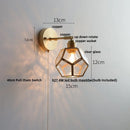 GobekUsa Colorful Square Glass LED Wall Lights with Pull Chain Switch, Tiffany Style