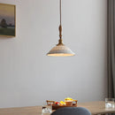 GobekUsa Adjustable LED Pendant Lights Ash Wood White Ceramic Modern Hanging Lamp