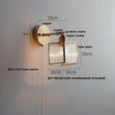 GobekUsa Japanese Style LED Wall Light Clear Glass Pull Chain Switch Bedside Lamp