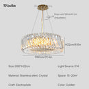 GobekUsa Crystal LED Ceiling Chandelier: Elegant European Home Décor Pendant Lights