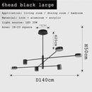 GobekUsa Black Gold White LED Chandelier: Stylish Nordic Loft Lamp for Livingroom & Bedroom