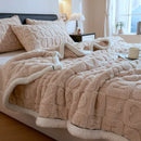 GobekUsa Cozy Lamb Wool Blanket: Double-Sided, Thick Coral Fleece, Skin-Friendly & Warm