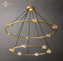 GobekUsa Éclatant Two-Tier Round Crystal Chandelier for Living & Dining Room