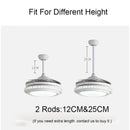 GobekUsa Crystal Chandeliers Ceiling Fans with Invisible Ceiling Fan Light, Remote Control, 6 Speeds