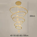 GobekUsa Crystal Chandelier Stair Pendant Lamp Living Room Pendant Lights Interior Lighting