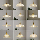 Retro Floral Glass Pendant Light