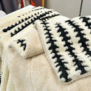 GobekUsa Double Layer Lamb Fleece Blanket: Soft & Warm for Office, Bedroom, Sofa.