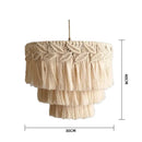 GobekUsa Boho Macrame Ceiling Pendant Light Cover for Home Bedroom Chandeliers