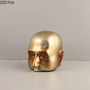 GobekUsa Abstract Resin Sculpture Ornament | Modern Golden Character Desk Decoration