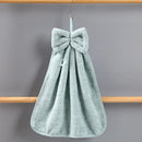 GobekUsa Bowknot Coral Velvet Microfiber Hand Towels: Soft, Quick Dry, Absorbent Cleaning Cloth