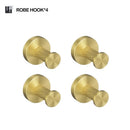 GobekUsa Brushed Gold Bathroom Set: Towel Bar, Toilet Paper Holder, Hook - Wall Mount Kit