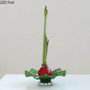 GobekUsa Lotus Leaf Glass Vase: Elegant Table Decor & Plant Pot for Room Aesthetic