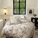 GobekUsa Lace Printed Duvet Cover Set - Elegant, Cozy Bedding for Single & Double Beds