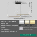 Modern Gold Linear LED Pendant Light
