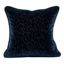 GobekUsa Lahulpe Navy Blue Velvet Cushion Cover with Constellation Embroidery, 45x45cm