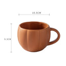 GobekUsa Halloween Pumpkin Ceramic Mug with Retro Enamel Handle for Coffee Milk Tea