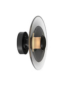 GobekUsa Amber Glass Disc Wall Lamp: Modern Minimalist LED Sconce Lighting Fixture