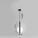 GobekUsa Black Ring Pendant Lamp Dimmable LED Ceiling Hanging Light