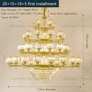 GobekUsa Crystal Chandelier: Elegant Light Luxury Villa Bedroom Living Room Lamp