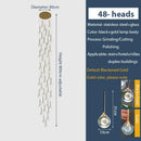 GobekUsa Gold Crystal Raindrop Chandelier for Staircase Foyer