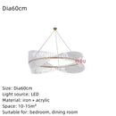 GobekUsa Golden Round Ceiling Chandelier for Bedroom Dining Art Gallery Indoor LED Fixture