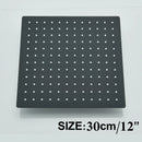 GobekUsa 12" Matte Black Rainfall Shower Head Set with Shower Arm