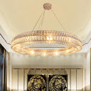 GobekUsa Gold K9 Crystal LED Ring Chandelier Pendant Light for Home Decor
