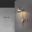 GobekUsa Black Walnut Wood LED Wall Lamp: Luxury Nordic Bedroom Reading Light