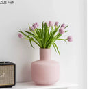 GobekUsa Glass Vase Desk Decoration Pot with Artificial Flowers - Modern Aesthetic Decor