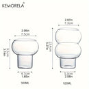 GobekUsa 520ml Gourd Shaped Glass Cup Set - Versatile Drinkware for Coffee, Tea, and More