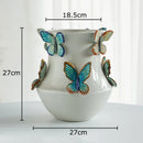 GobekUsa Butterfly Ceramic Vase: Decorative Pot for Flowers, Table Decoration, Room Aesthetic