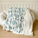 GobekUsa Geometric Jacquard Taff Velvet Blanket Lamb Wool Warm Nap Bed Sheets