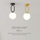 GobekUsa Black Gold Glass Ceiling Lamp: Modern Nordic LED Lighting Fixtures