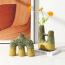 GobekUsa Abstract Kiln-changing Glaze Ceramic Vase for Home Decor and Floral Arrangement