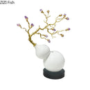 GobekUsa Gold Gourd Branches Luxury Ornaments Feng Shui Home Decor Crafts