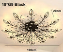 GobekUsa Crystal Leaf LED Ceiling Chandelier: Industrial Retro Home Decor Lighting
