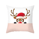 GobekUsa Christmas Santa Elk Pillowcase 45x45cm for Sofa Chair Decor