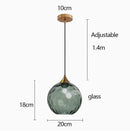 Nordic Ripple Glass Longline Pendant Light