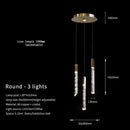 GobekUsa Gold Crystal LED Chandelier for Modern Loft Living Room Staircase