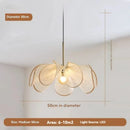 Wabi-Sabi White Fabric Flower Pendant Light