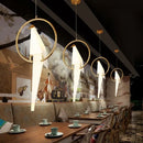 GobekUsa Crane Chandelier Iron LED Light for Bedroom Dining Children's Room