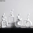 GobekUsa Abstract Resin Sculpture Modern Desk Decoration Minimalist Figures Ornaments