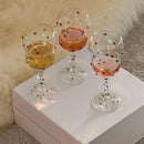 GobekUsa Gem Spark Coupe Goblet Set - Colorful Crystal Champagne Glass Collection