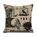 GobekUsa Halloween Pillowcase Set - Festive Sofa Cushion Covers with Pumpkin Cat Witch Hat Print.