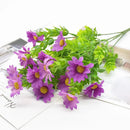 GobekUsa Daisy Bouquet Green Plant Synthetic Flowers Set for Home Decor & Weddings