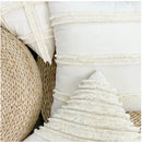 GobekUsa Fringed Geometry Embroidered Cushion Cover Patchwork Pillowcase for Living Room